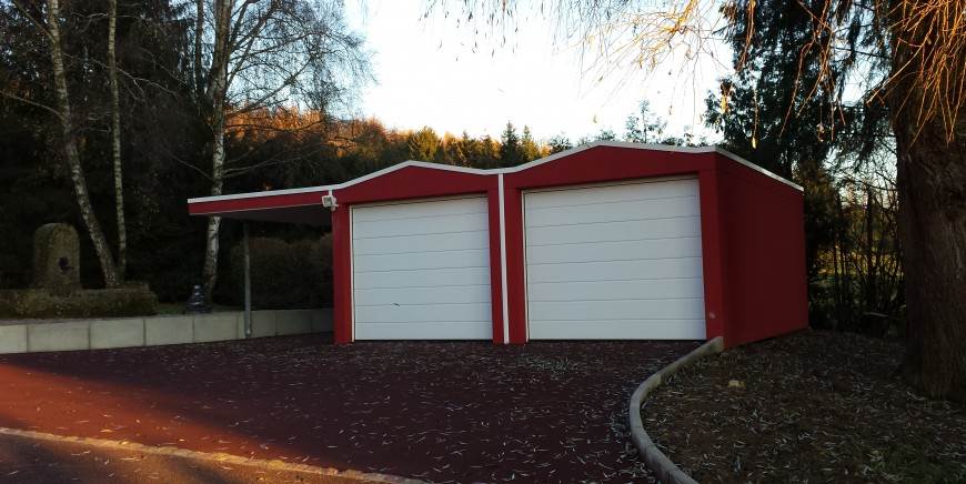 Garage avec carport béton