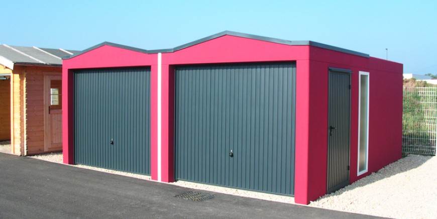 garage double préfabriqué